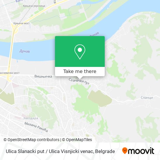 Ulica Slanacki put / Ulica Visnjicki venac map