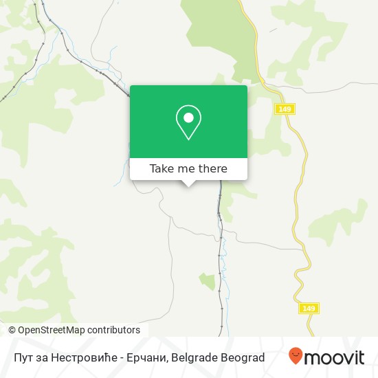 Пут за Нестровиће - Ерчани map