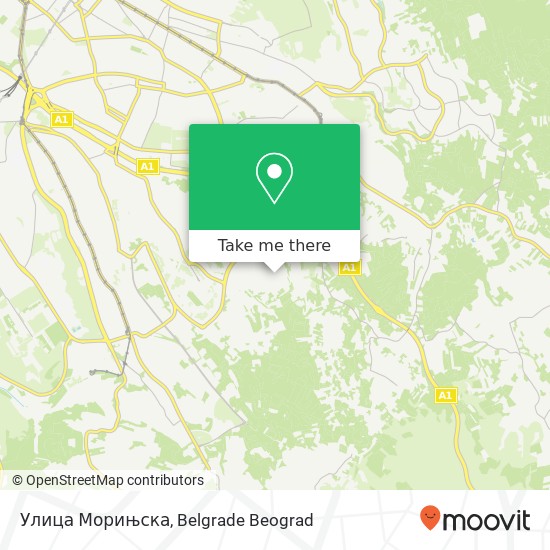 Улица Морињска map