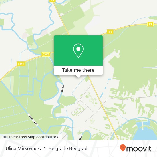 Ulica Mirkovacka 1 map