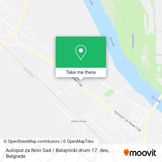 Autoput za Novi Sad / Batajnicki drum 17. deo map