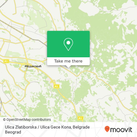 Ulica Zlatiborska / Ulica Gece Kona map