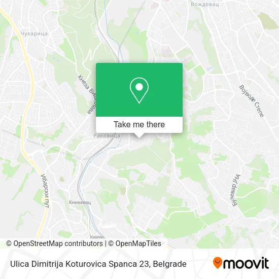 Ulica Dimitrija Koturovica Spanca 23 map