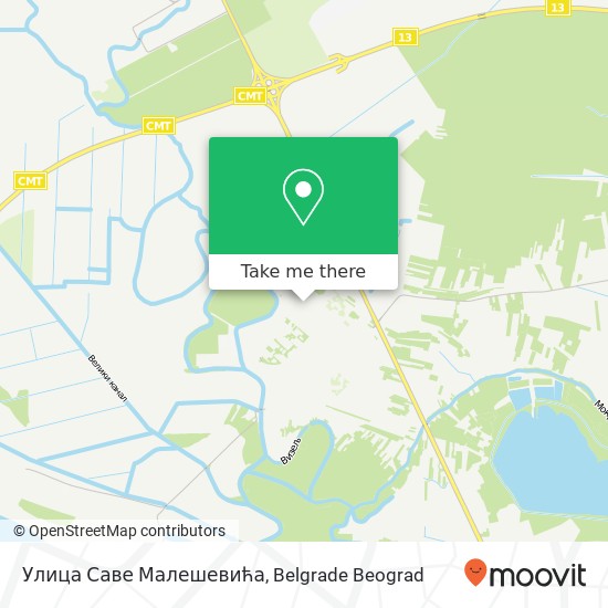 Улица Саве Малешевића map