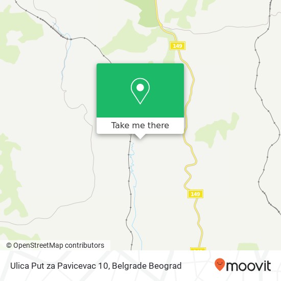 Ulica Put za Pavicevac 10 map