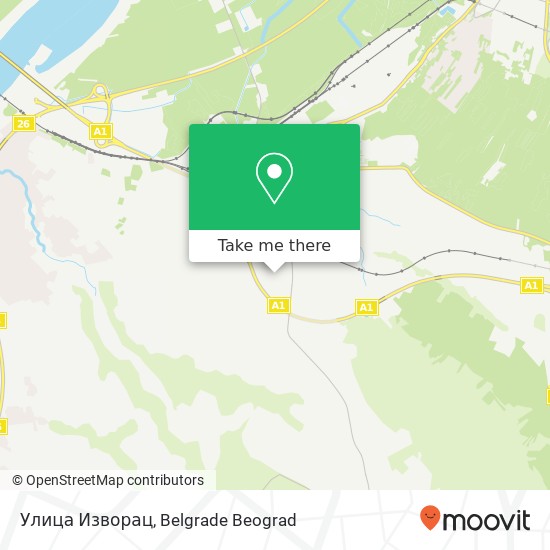 Улица Изворац map