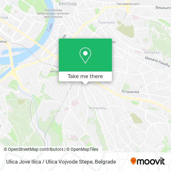 Ulica Jove Ilica / Ulica Vojvode Stepe map