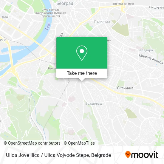 Ulica Jove Ilica / Ulica Vojvode Stepe map
