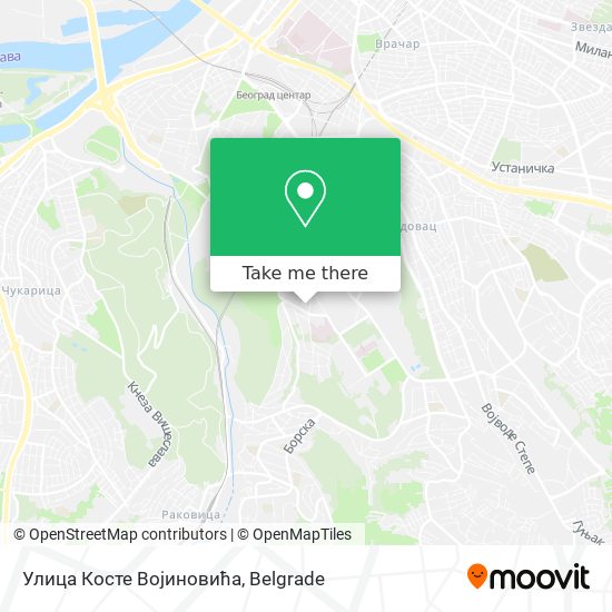 Улица Косте Војиновића map