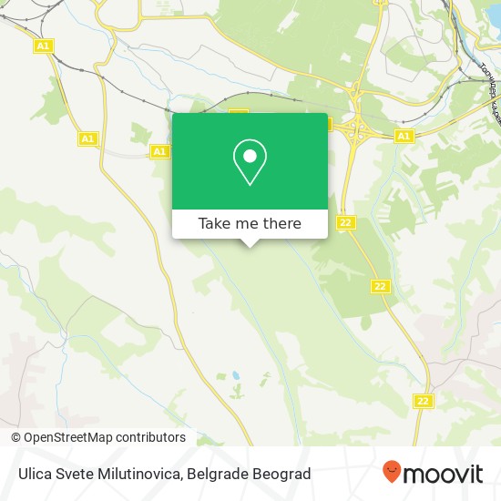 Ulica Svete Milutinovica map