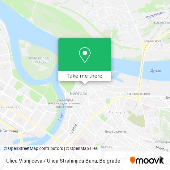 Ulica Visnjiceva / Ulica Strahinjica Bana map