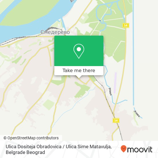 Ulica Dositeja Obradovica / Ulica Sime Matavulja map