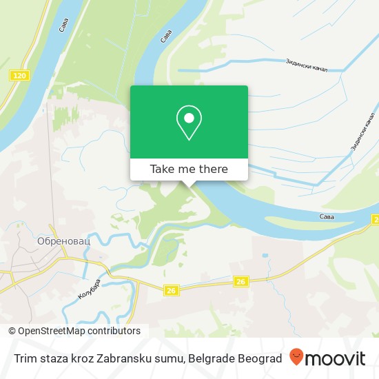 Trim staza kroz Zabransku sumu map