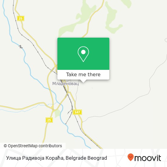 Улица Радивоја Кораћа map