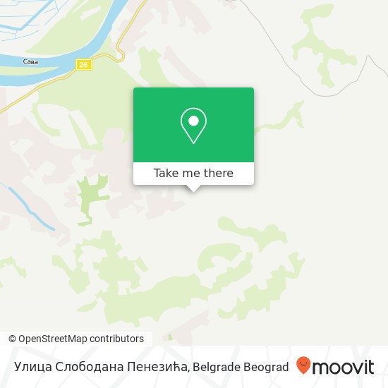 Улица Слободана Пенезића map