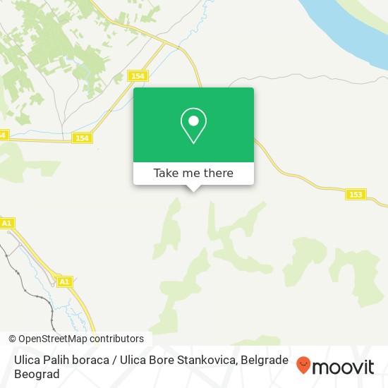 Ulica Palih boraca / Ulica Bore Stankovica map