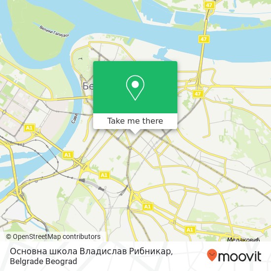 Основна школа Владислав Рибникар map