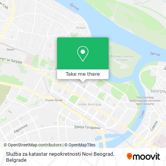 Služba za katastar nepokretnosti Novi Beograd map