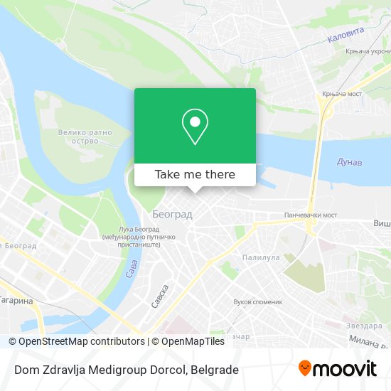 Dom Zdravlja Medigroup Dorcol map