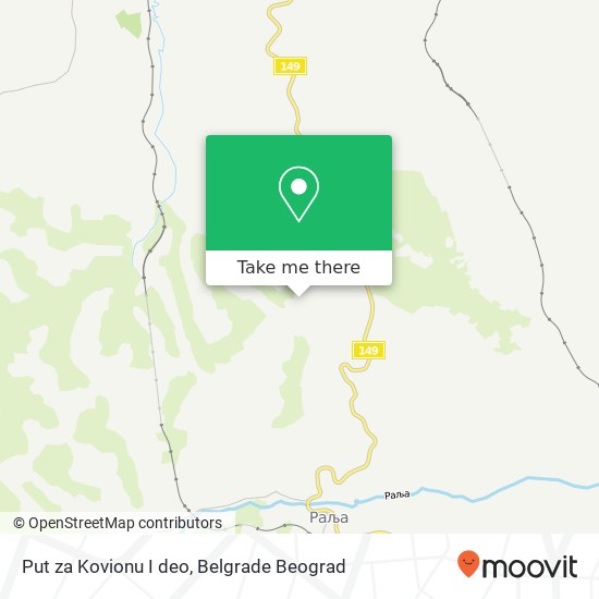 Put za Kovionu I deo map