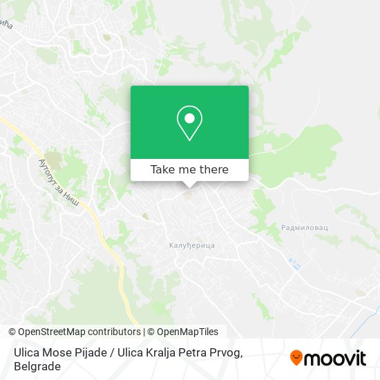 Ulica Mose Pijade / Ulica Kralja Petra Prvog map