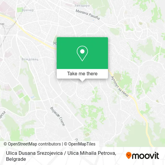 Ulica Dusana Srezojevica / Ulica Mihaila Petrova map