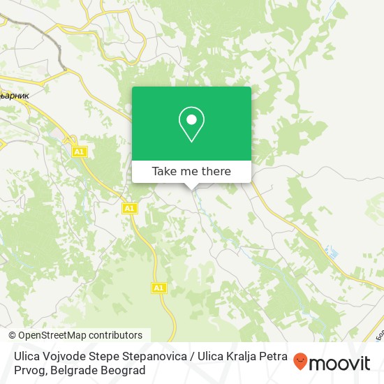 Ulica Vojvode Stepe Stepanovica / Ulica Kralja Petra Prvog map