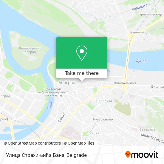 Улица Страхињића Бана map
