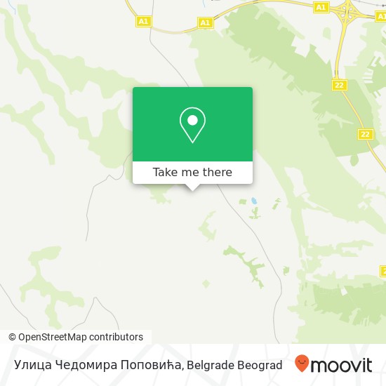 Улица Чедомира Поповића map