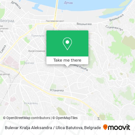 Bulevar Kralja Aleksandra / Ulica Batutova map