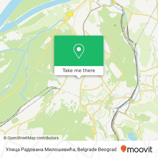 Улица Радована Милошевића map