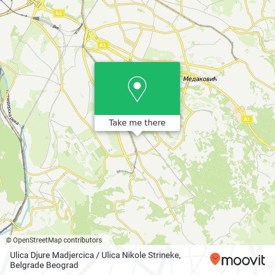 Ulica Djure Madjercica / Ulica Nikole Strineke map