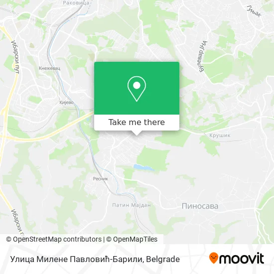 Улица Милене Павловић-Барили map