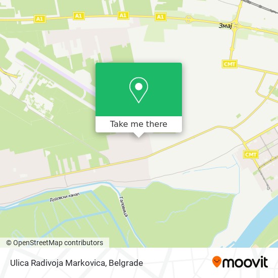 Ulica Radivoja Markovica map