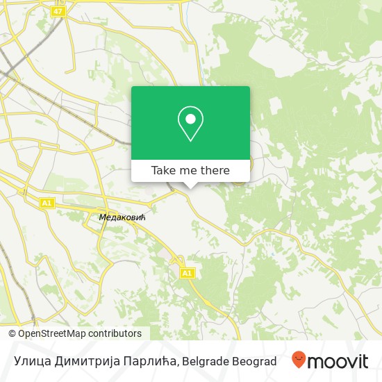 Улица Димитрија Парлића map