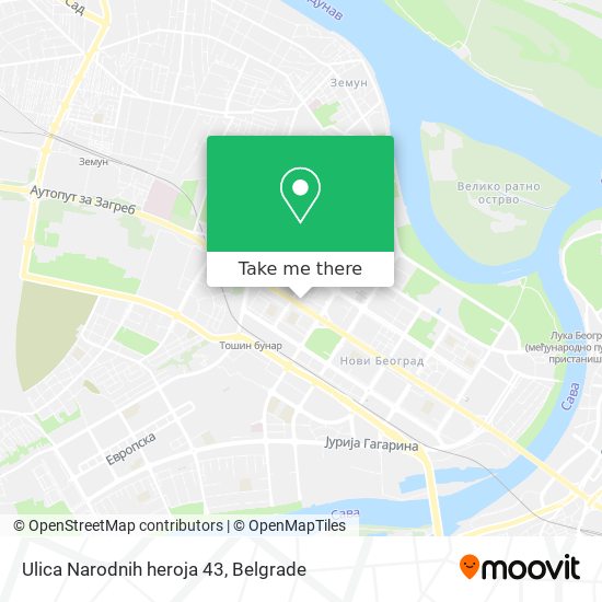 Ulica Narodnih heroja 43 map