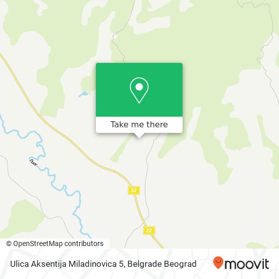 Ulica Aksentija Miladinovica 5 map