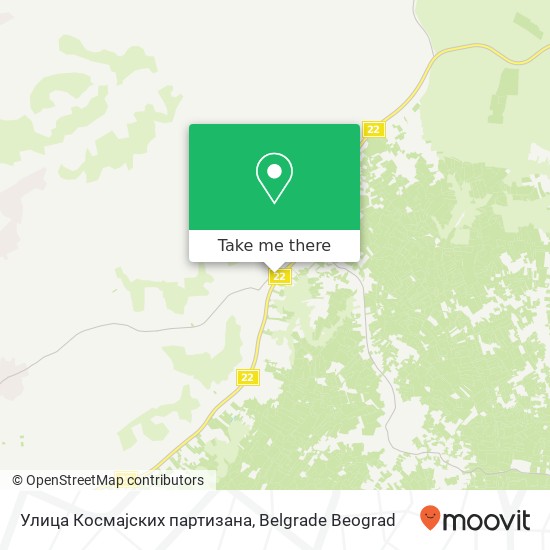 Улица Космајских партизана map