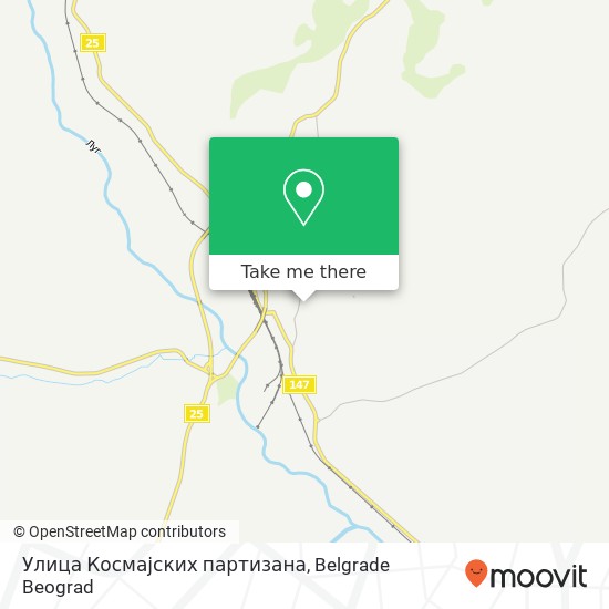 Улица Космајских партизана map