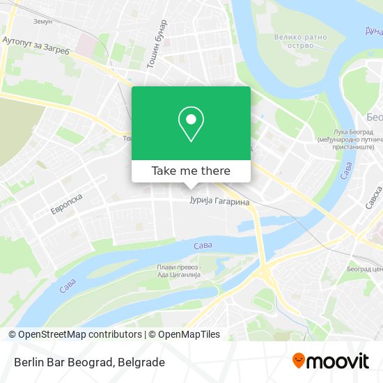 Berlin Bar Beograd map