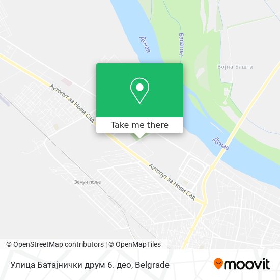 Улица Батајнички друм 6. део map