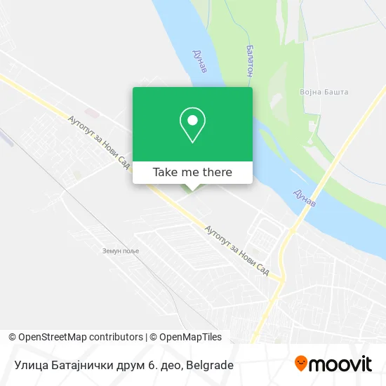 Улица Батајнички друм 6. део map