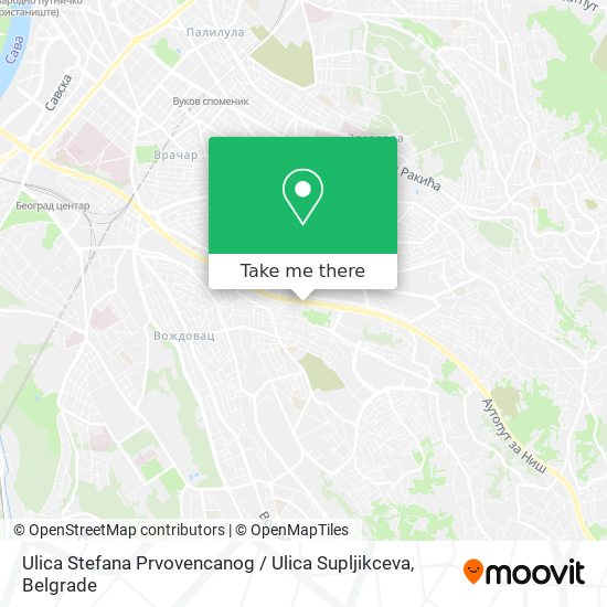 Ulica Stefana Prvovencanog / Ulica Supljikceva map