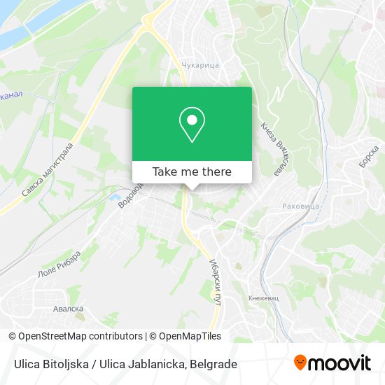 Ulica Bitoljska / Ulica Jablanicka map