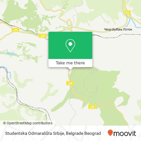 Studentska Odmarališta Srbije map