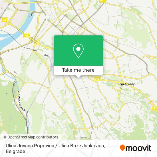 Ulica Jovana Popovica / Ulica Boze Jankovica map