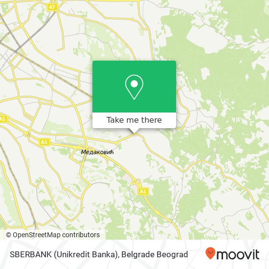 SBERBANK (Unikredit Banka) map