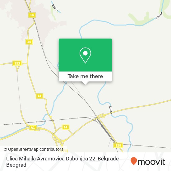 Ulica Mihajla Avramovica Dubonjca 22 map