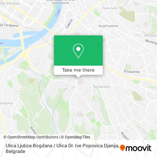 Ulica Ljutice Bogdana / Ulica Dr. Ive Popovica Djanija map