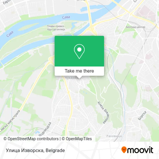 Улица Изворска map